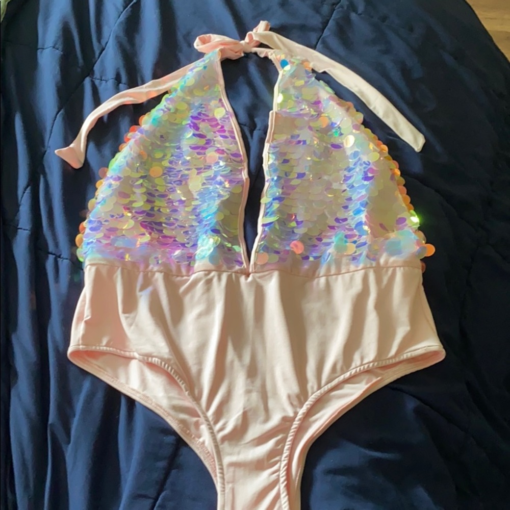 Sequin Pink Bodysuit